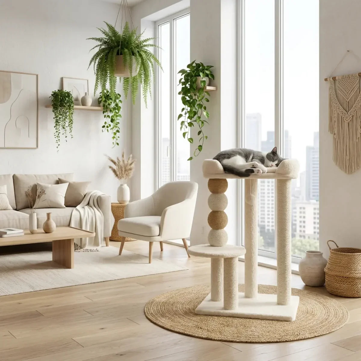 Arbre à chat design scandinave assorti à la déco