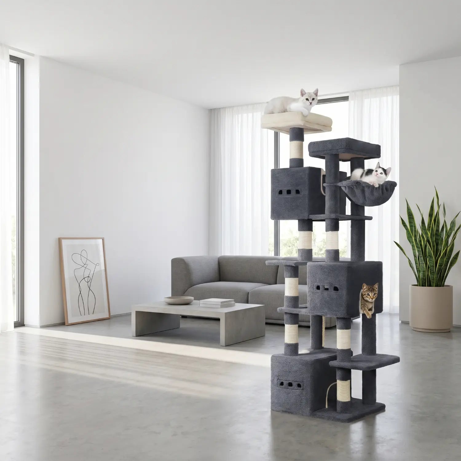 Le Zénith – Arbre à Chat Magistral & Confort Panoramique (193 cm)