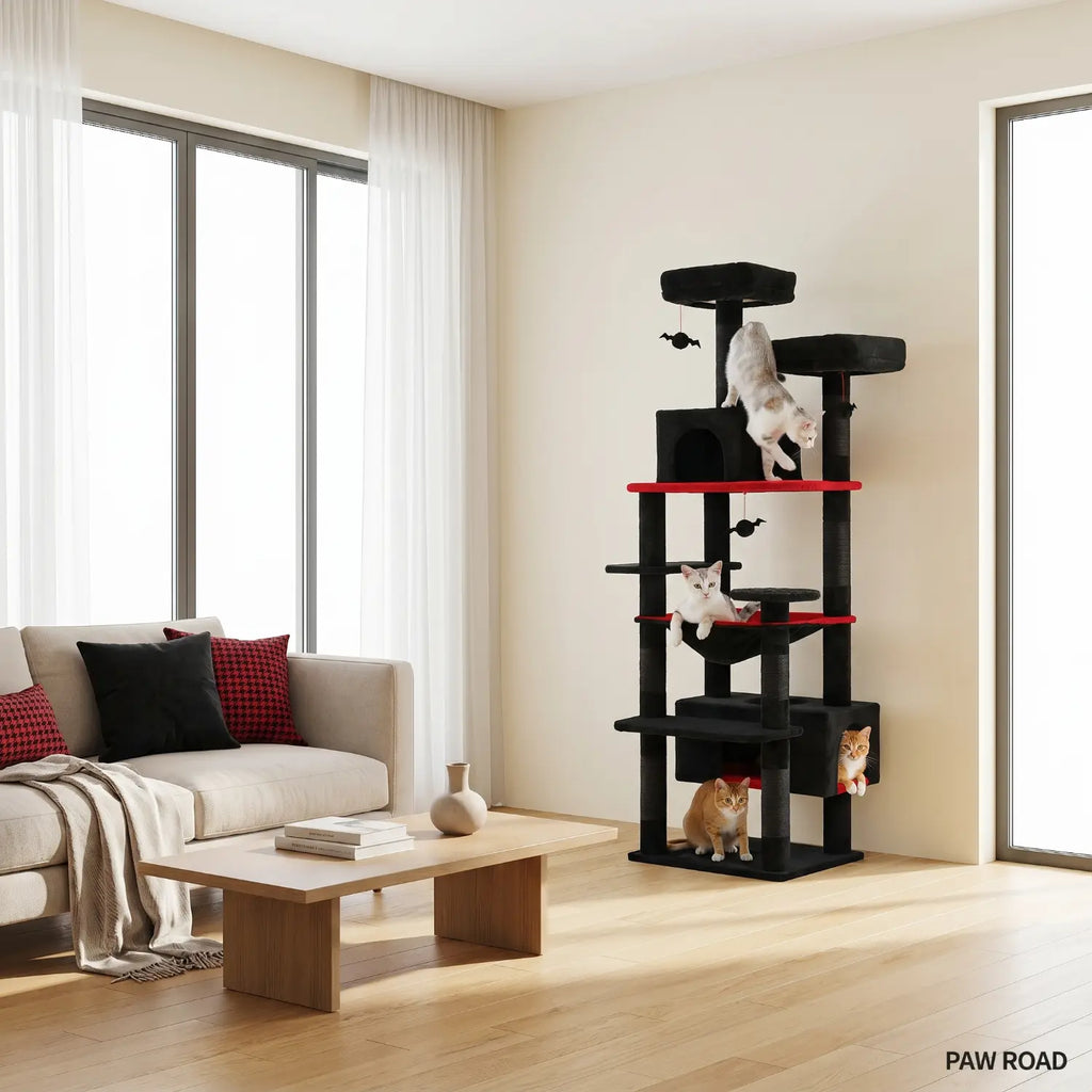 Le Sanctuaire – Arbre à Chat XXL & Confort Communautaire (184 cm)