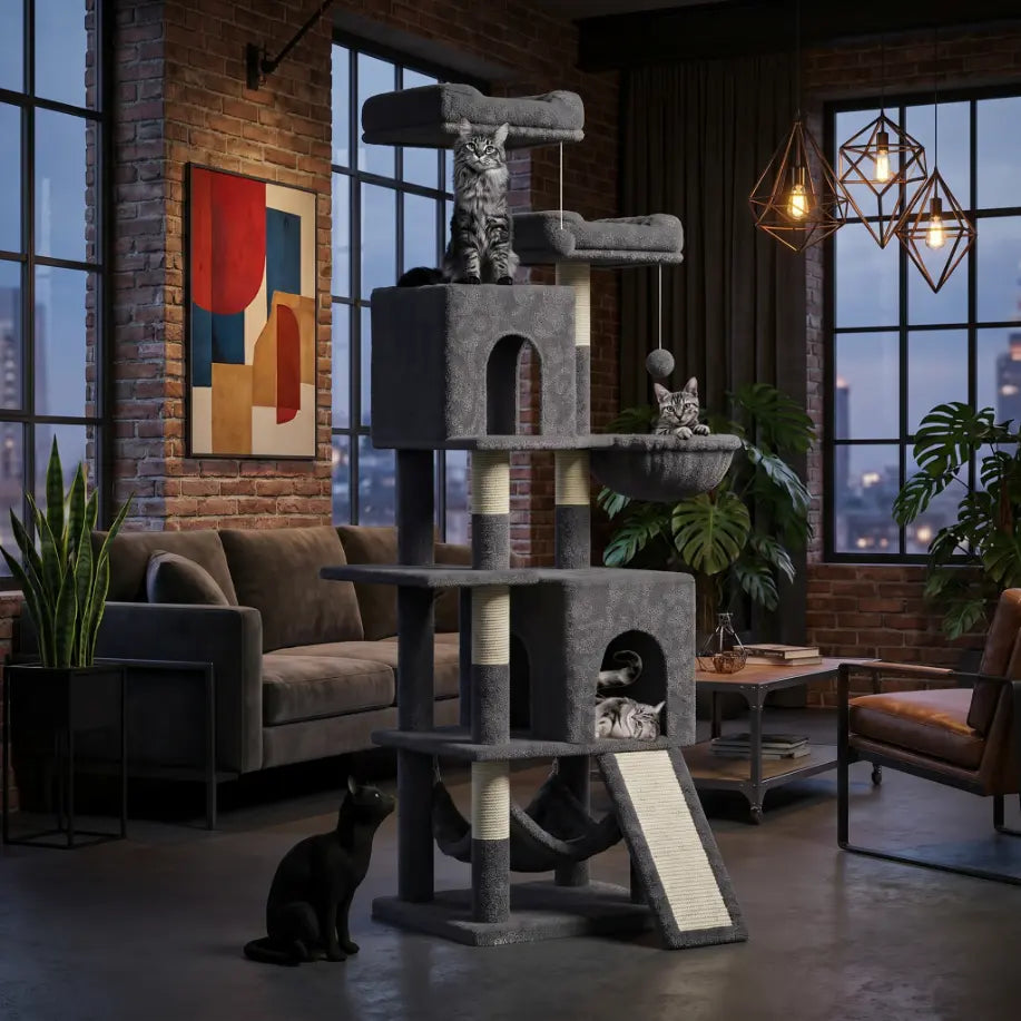Kineo – Arbre à Chat Maine Coon Haute Stabilité & Confort XXL (158 cm)