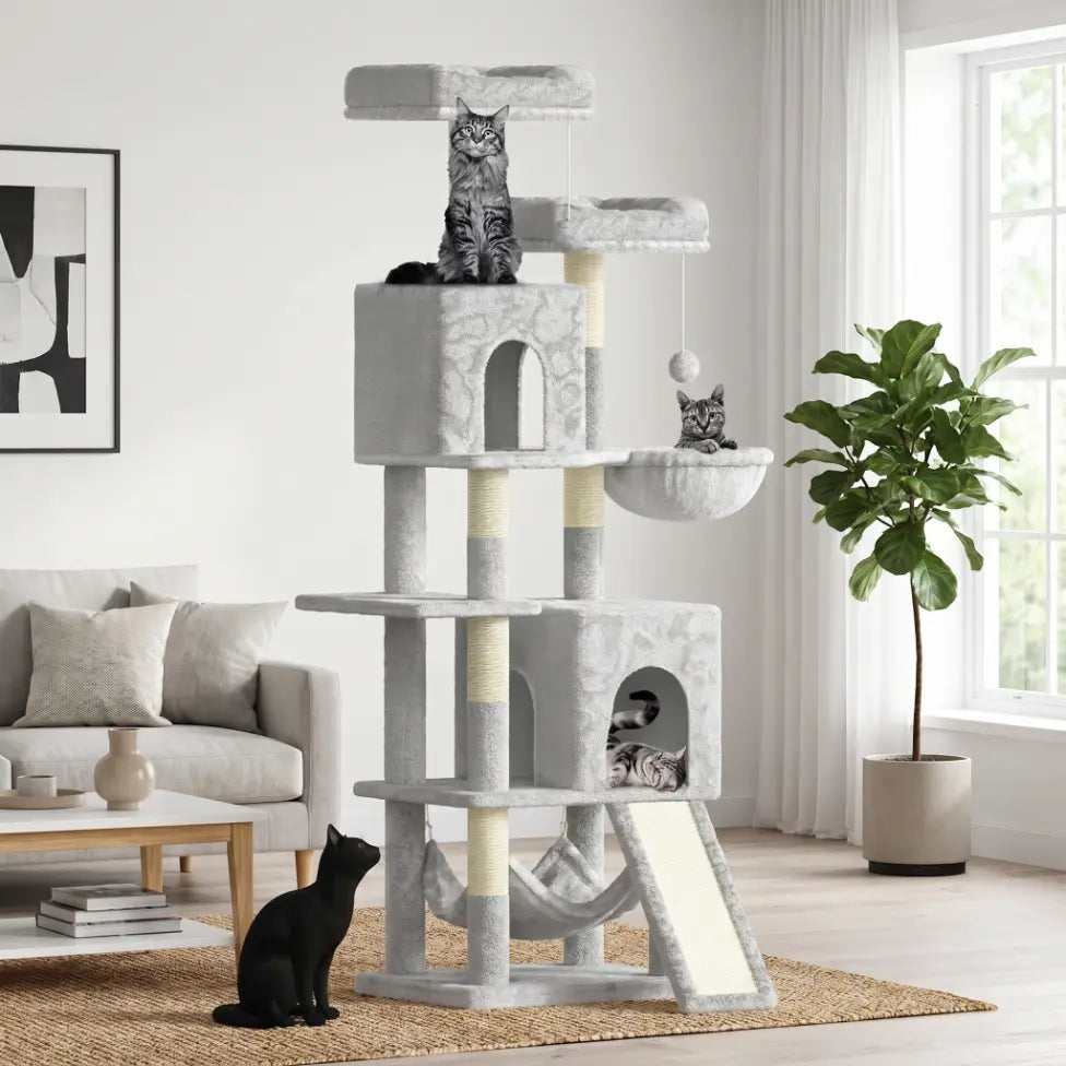 Kineo – Arbre à Chat Maine Coon Haute Stabilité & Confort XXL (158 cm)