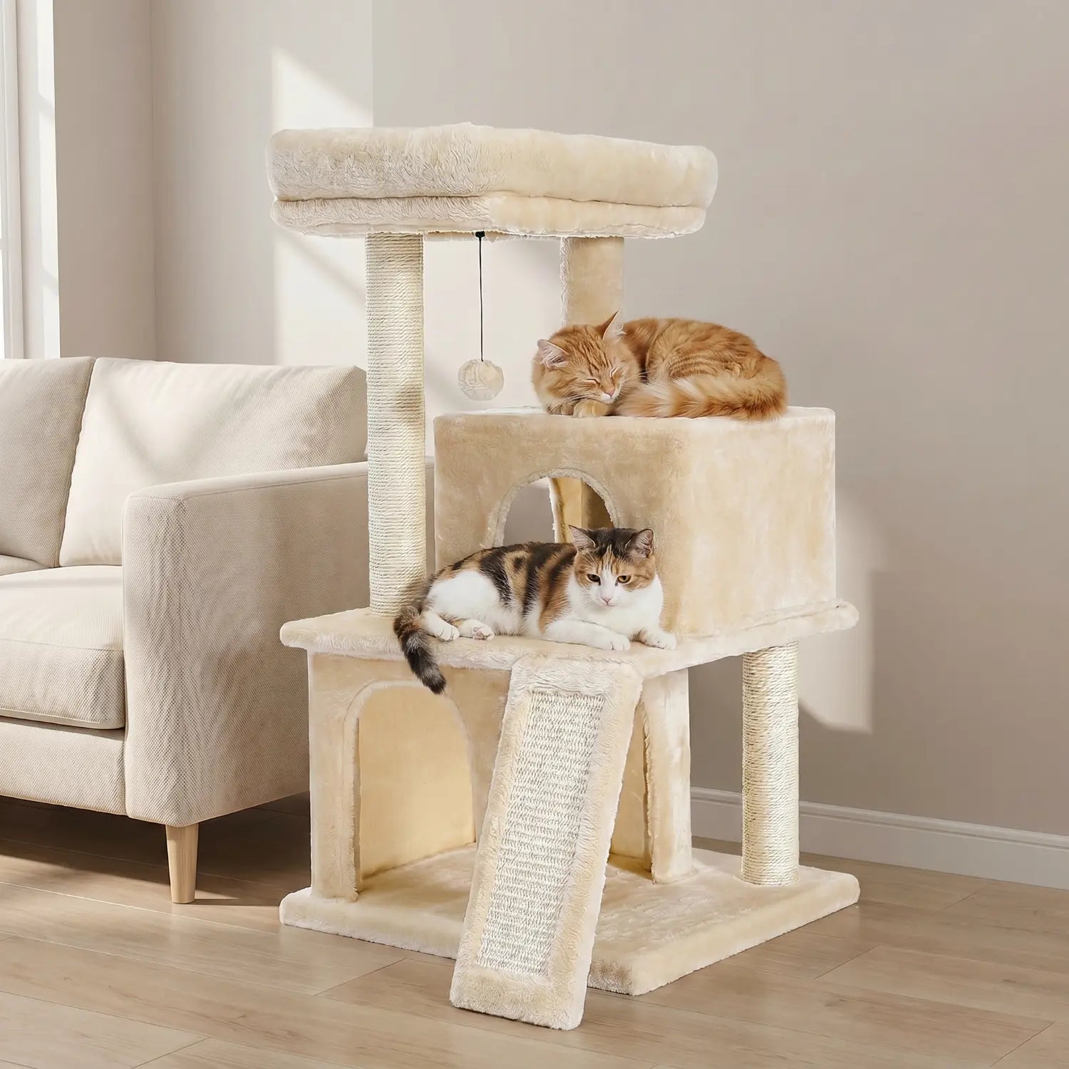 L'Atelier – Arbre à Chat XXL Compact & Stabilité Maximale (104 cm)