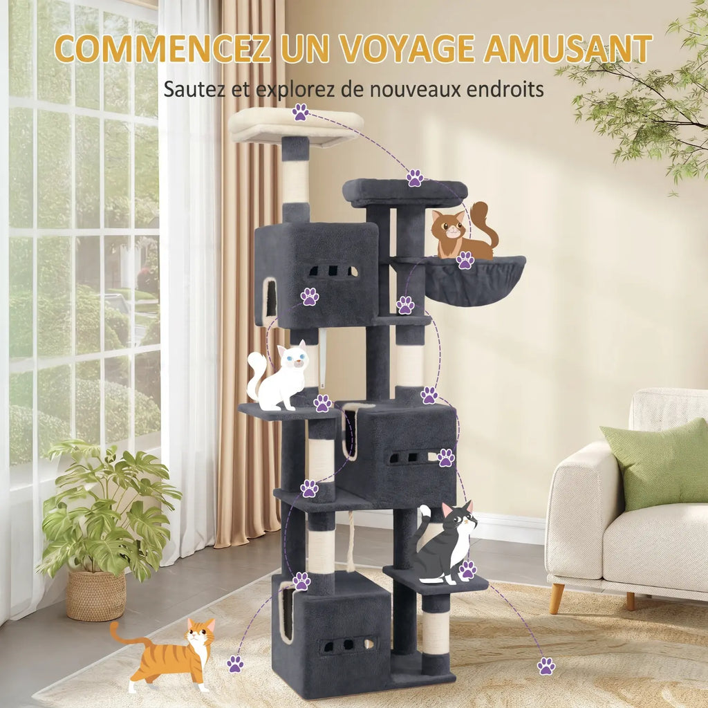 Le Zénith – Arbre à Chat Magistral & Confort Panoramique (193 cm)