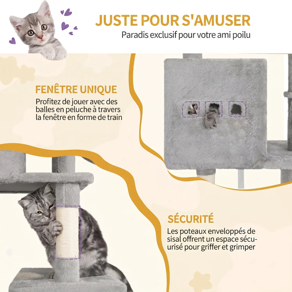 Le Zénith – Arbre à Chat Magistral & Confort Panoramique (193 cm)