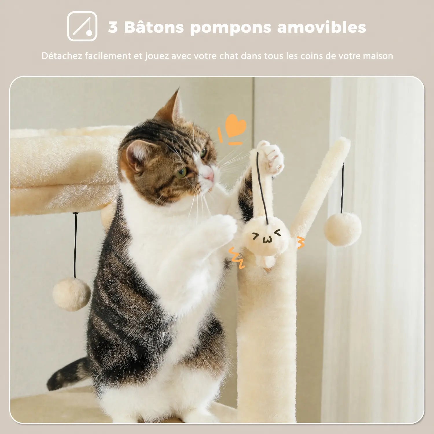 L'Oasis – Arbre à Chat Organique & Stabilité Maximale (150 cm)