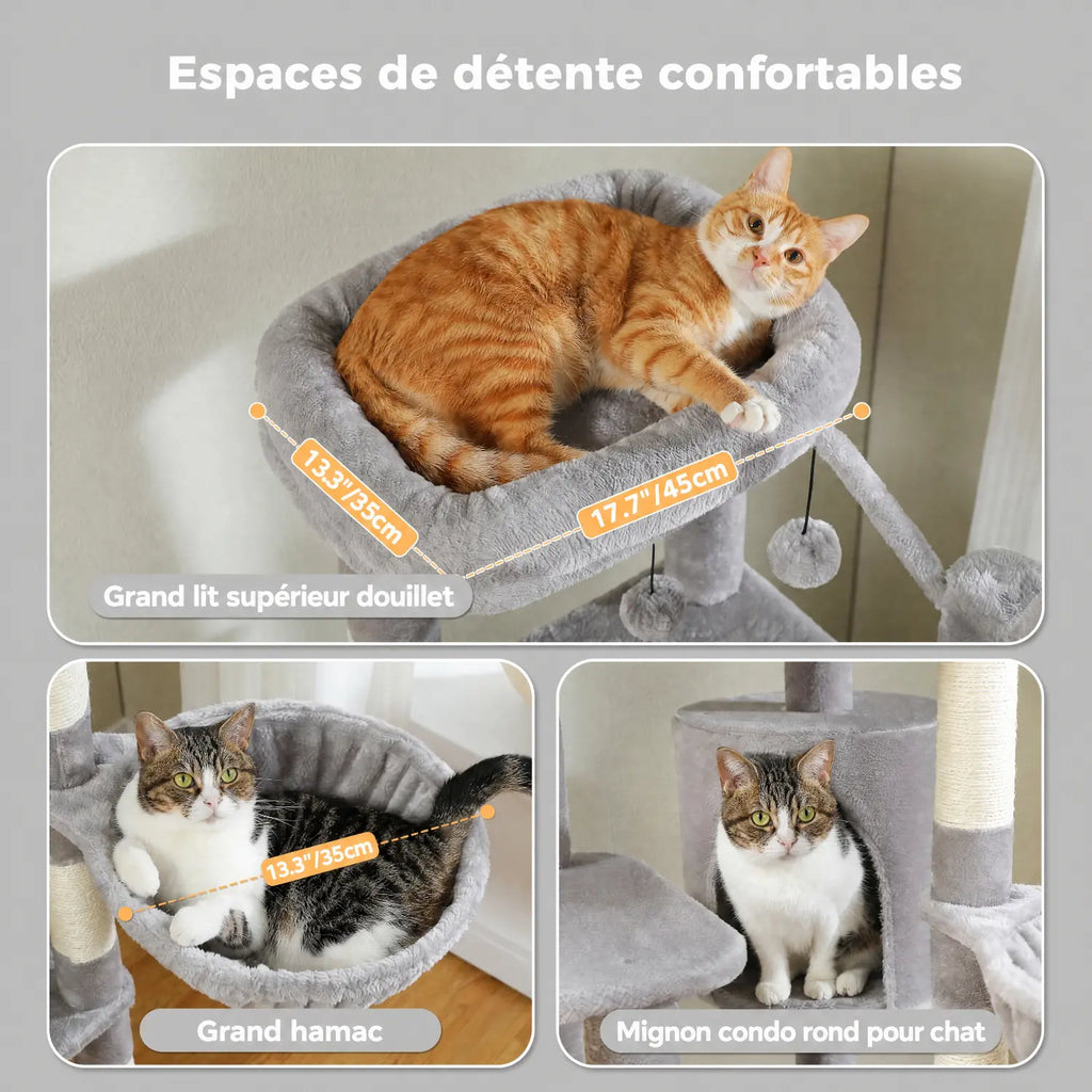 L'Oasis – Arbre à Chat Organique & Stabilité Maximale (150 cm)