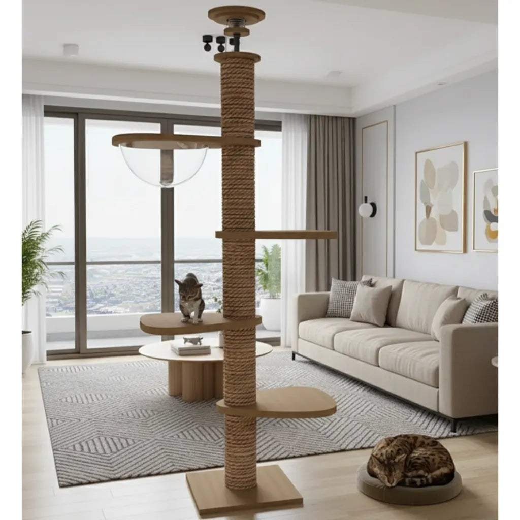 La Tour Sérénité – Arbre à Chat Sol-Plafond Compact