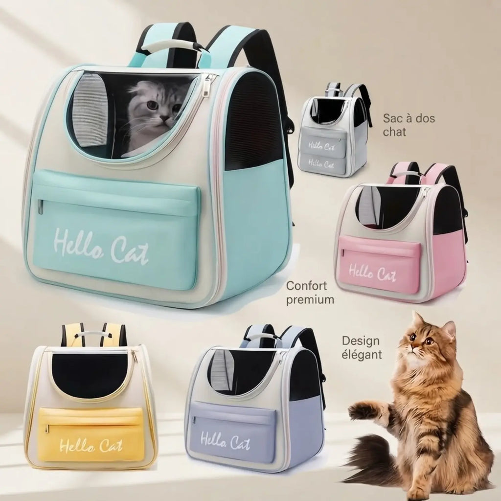 L'Explorateur – Sac à Dos de Voyage Sécurisé Chat & XXL