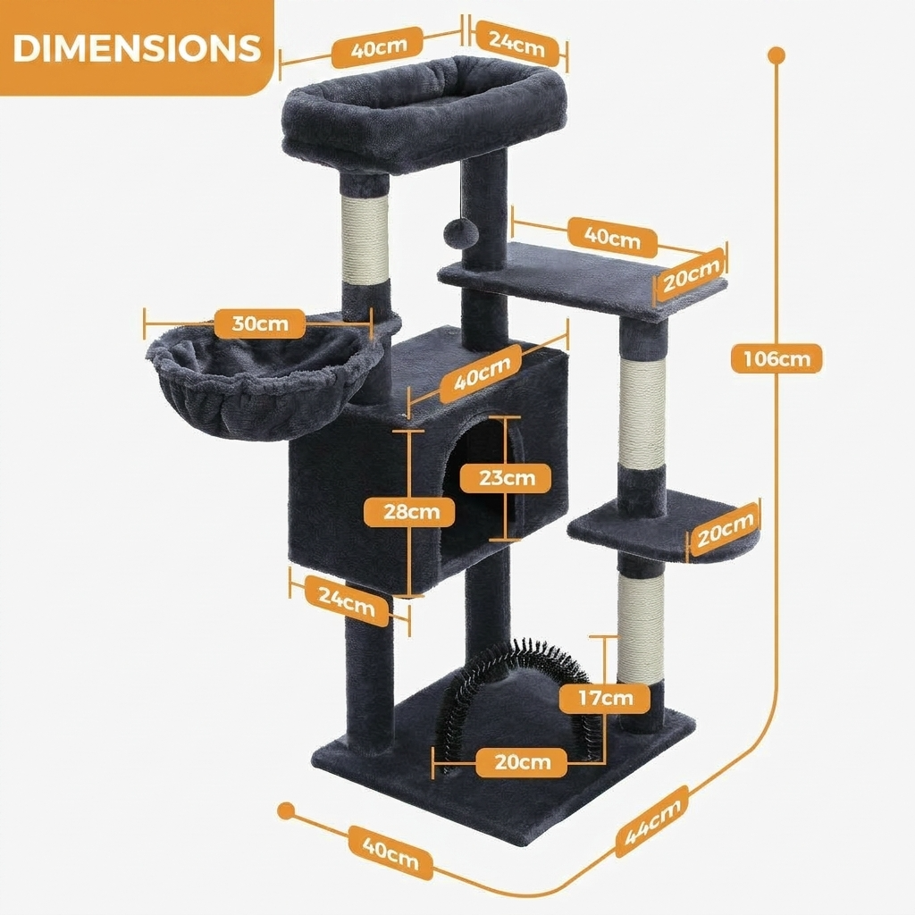 L’Équilibre – Arbre à Chat XXL Multi-Niveaux & Design Épuré