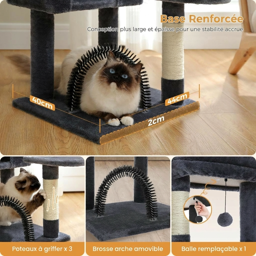L’Équilibre – Arbre à Chat XXL Multi-Niveaux & Design Épuré