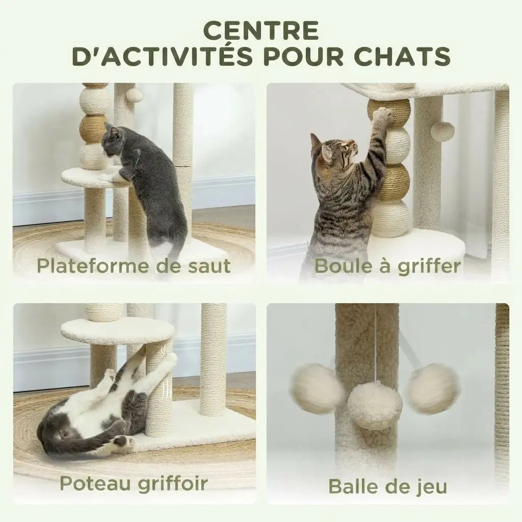 Nuage Mini – Arbre à Chat Design & Compact (76 cm)