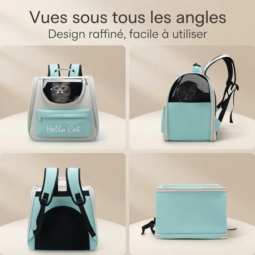 L'Explorateur – Sac à Dos de Voyage Sécurisé Chat & XXL