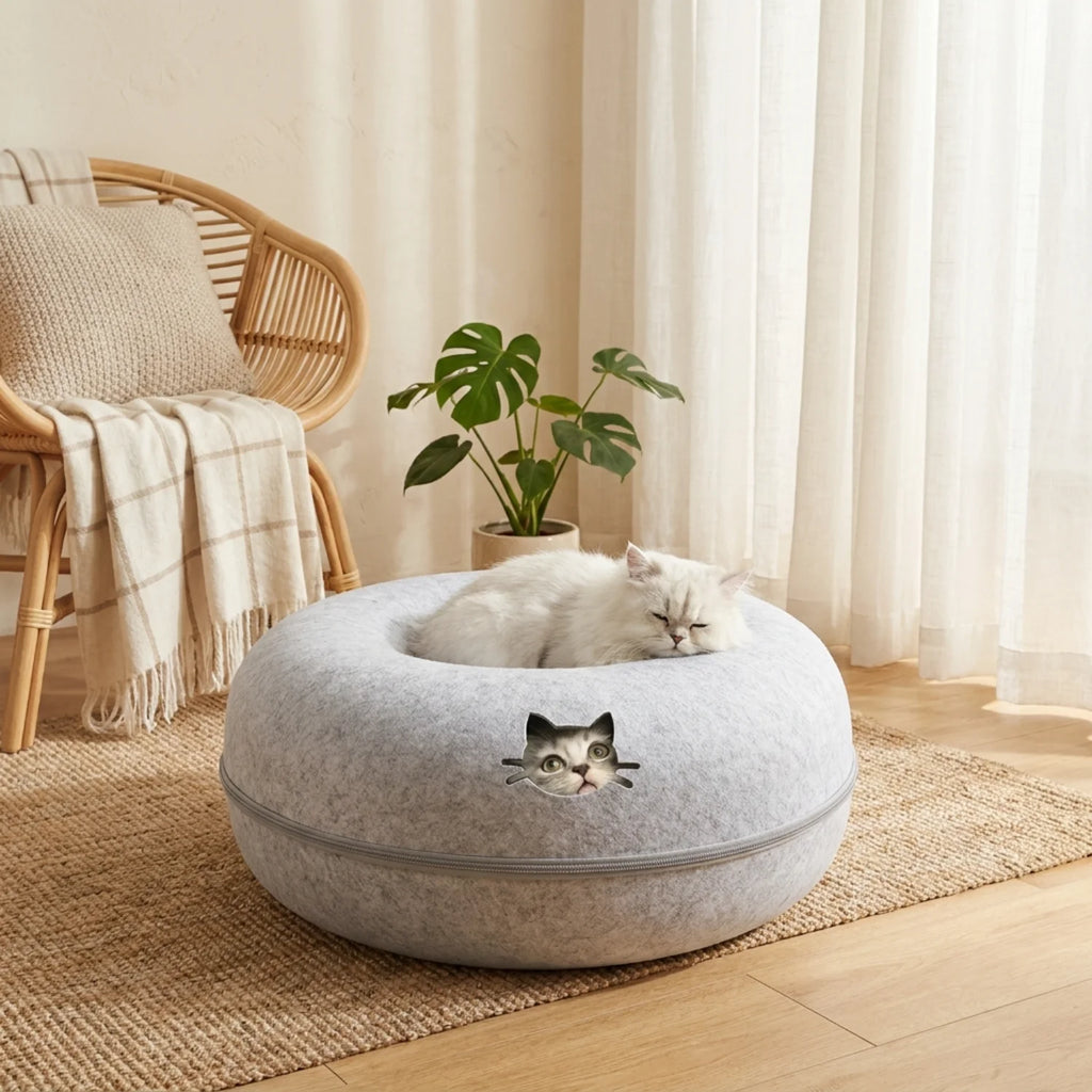 Le Terrier Modulable – Lit Tunnel & Donut Interactif