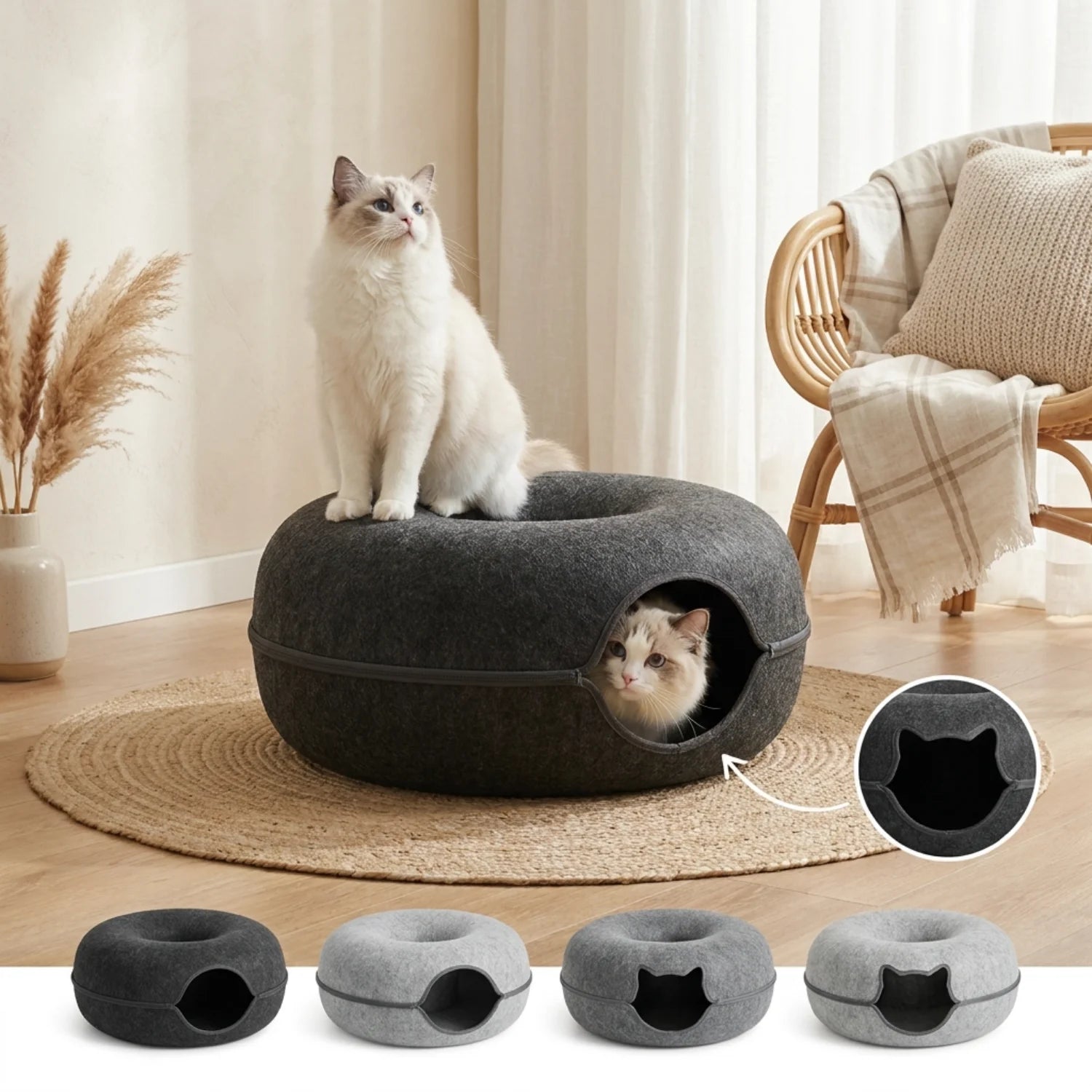 Le Terrier Modulable – Lit Tunnel & Donut Interactif