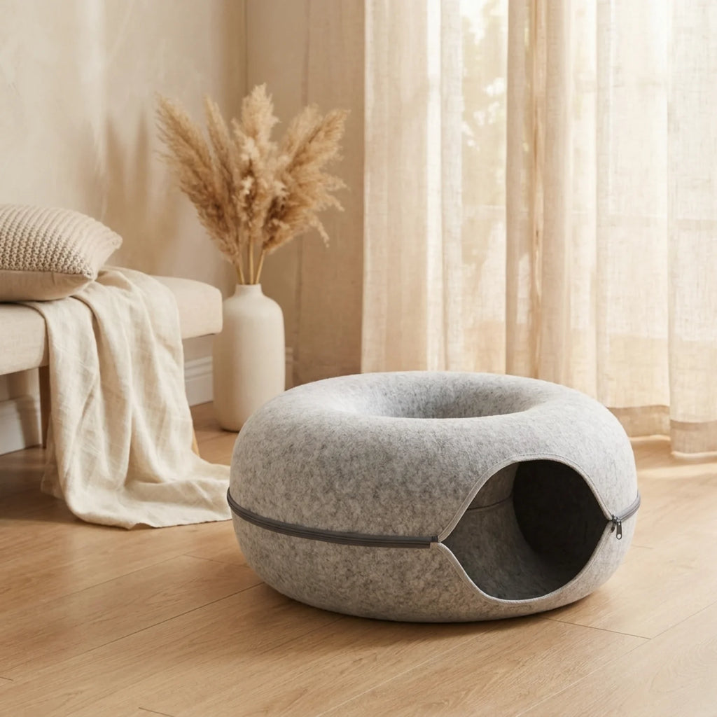 Le Terrier Modulable – Lit Tunnel & Donut Interactif