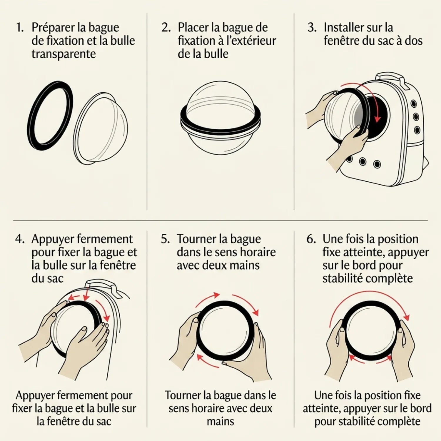 L’Explorateur Panoramique – Sac à Dos de Voyage Sécurisé pour Chat (Coque Protectrice)