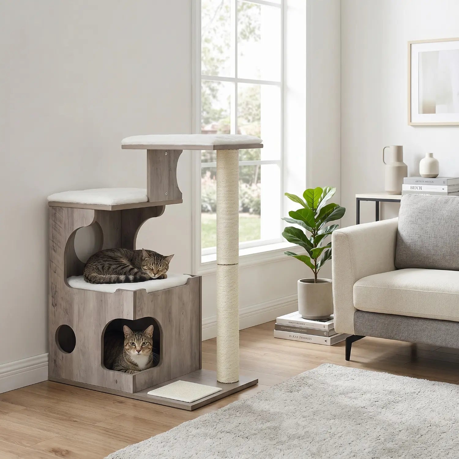 Le Loft Vintage – Arbre à chat design compact (86 cm)