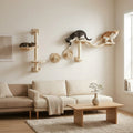 L'Ascension – Arbre à chat mural modulable en bois (Set de 4 modules)