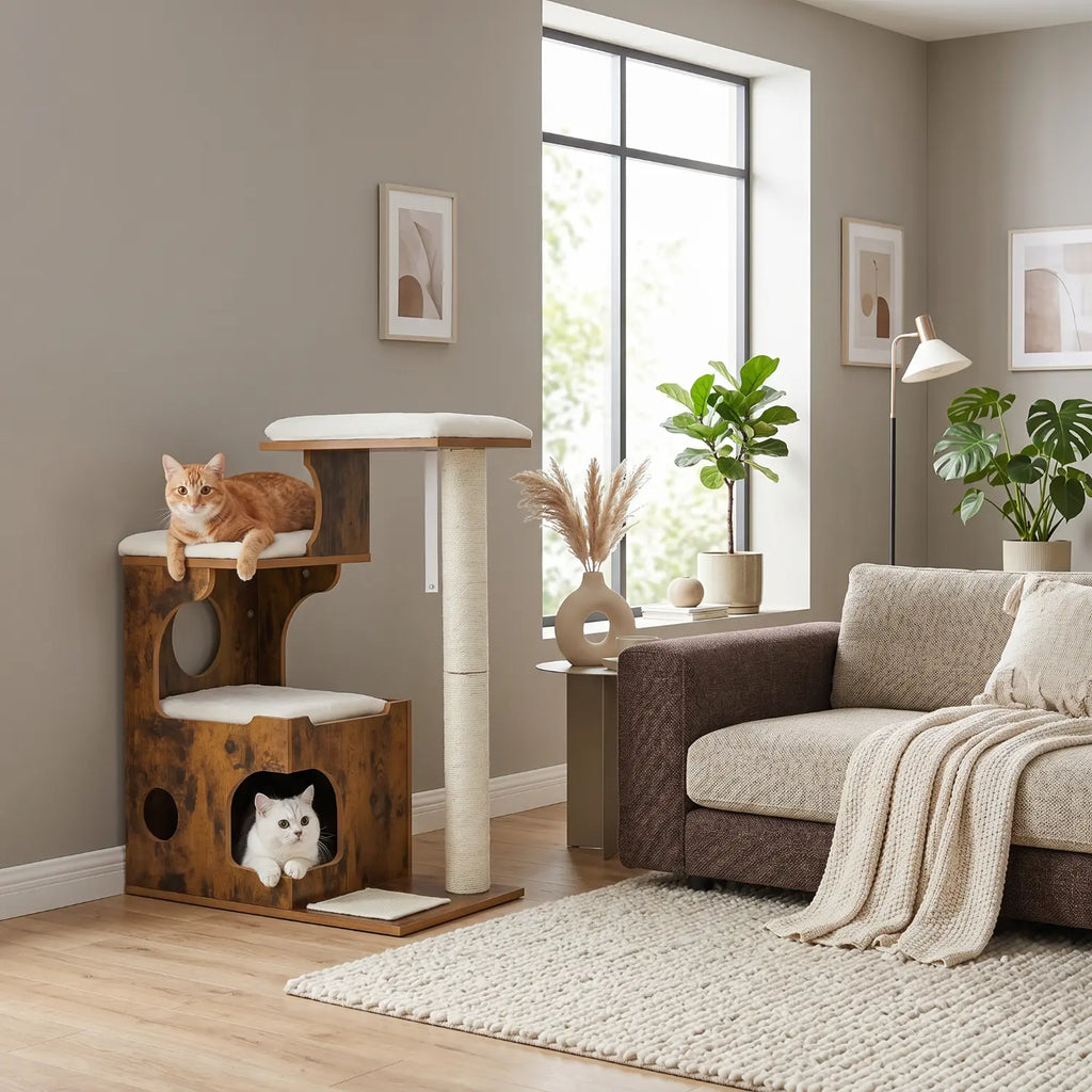 Le Loft Vintage – Arbre à chat design compact (86 cm)