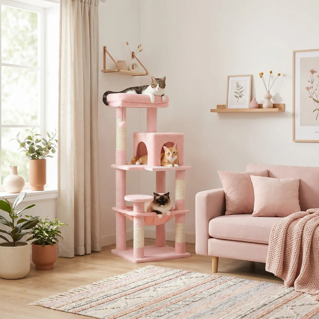 Le Pavillon de Moka – Petit Arbre à Chat avec Hamac, Niche et Perchoir Panoramique