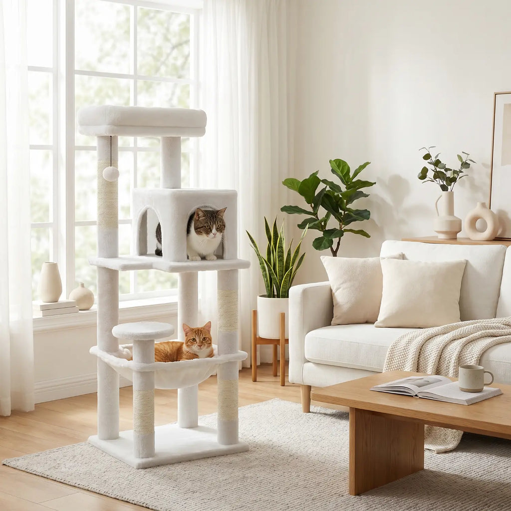 Le Pavillon de Moka – Petit Arbre à Chat avec Hamac, Niche et Perchoir Panoramique