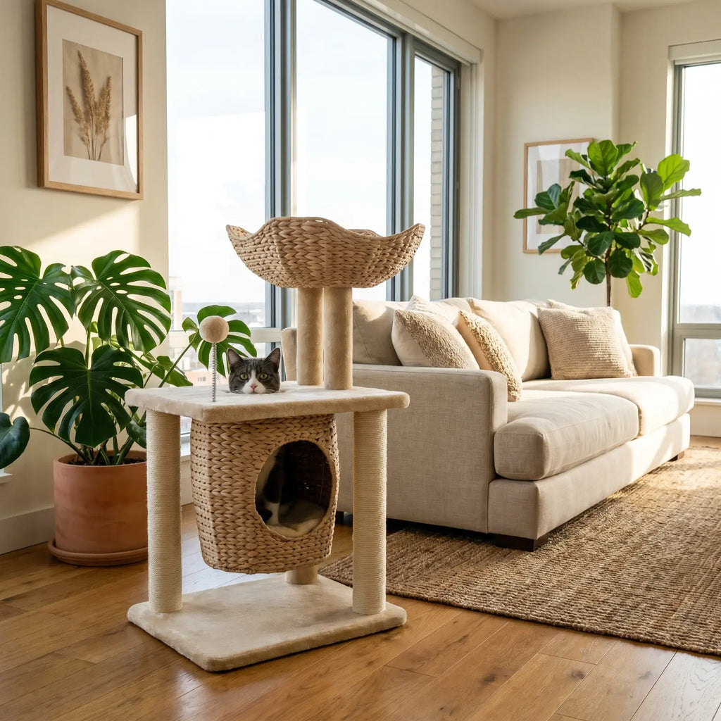 Le Loft Scandinave – Arbre à Chat Design Compact (74 cm)