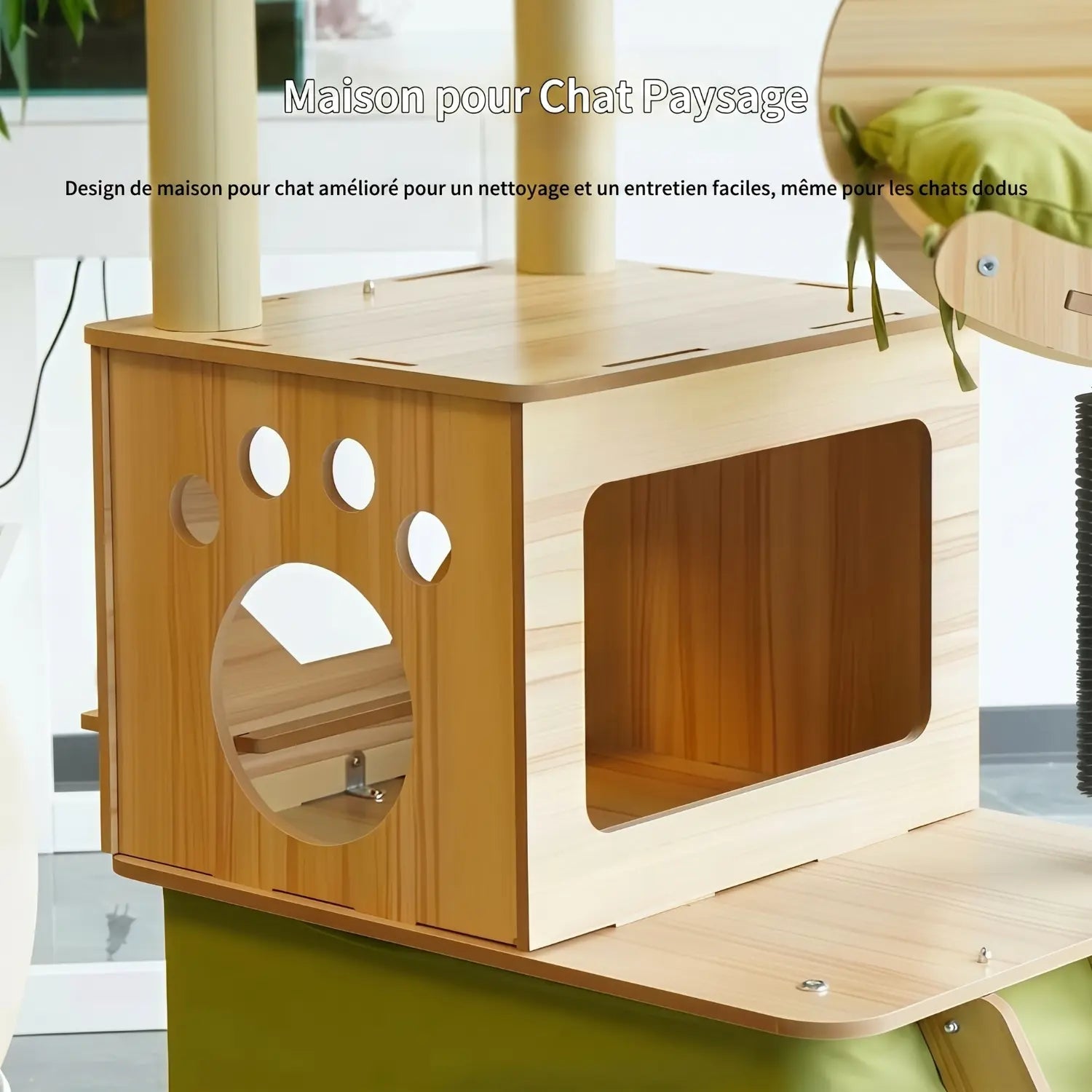 Le Nomad – Arbre à Chat XXL & Design Aérien (145 cm)
