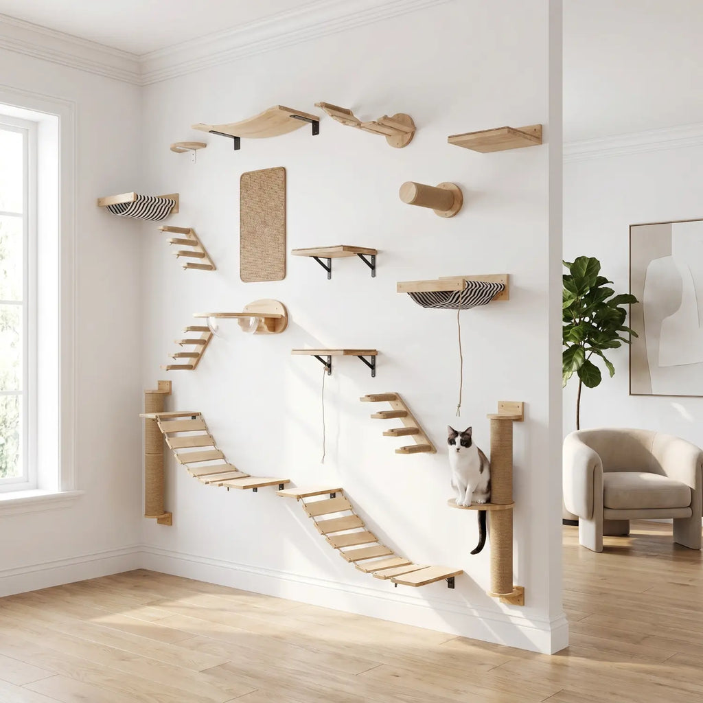 Le Loft Suspendu – Arbre à Chat Mural Compact