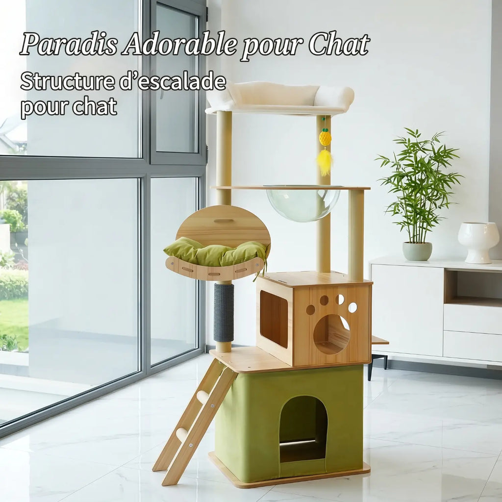 Le Nomad – Arbre à Chat XXL & Design Aérien (145 cm)