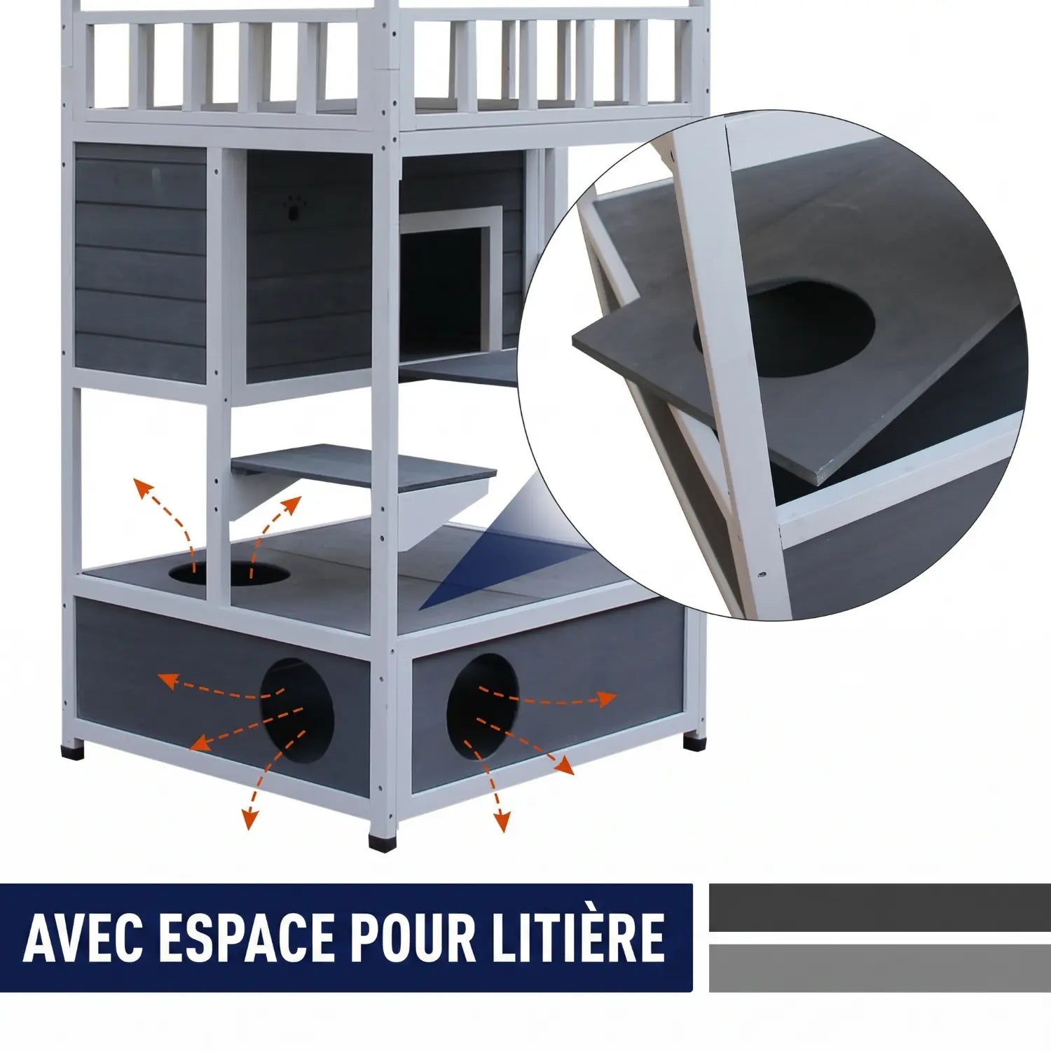 Le Domaine – Maison en Bois Massif Outdoor & Intérieur (140 cm)