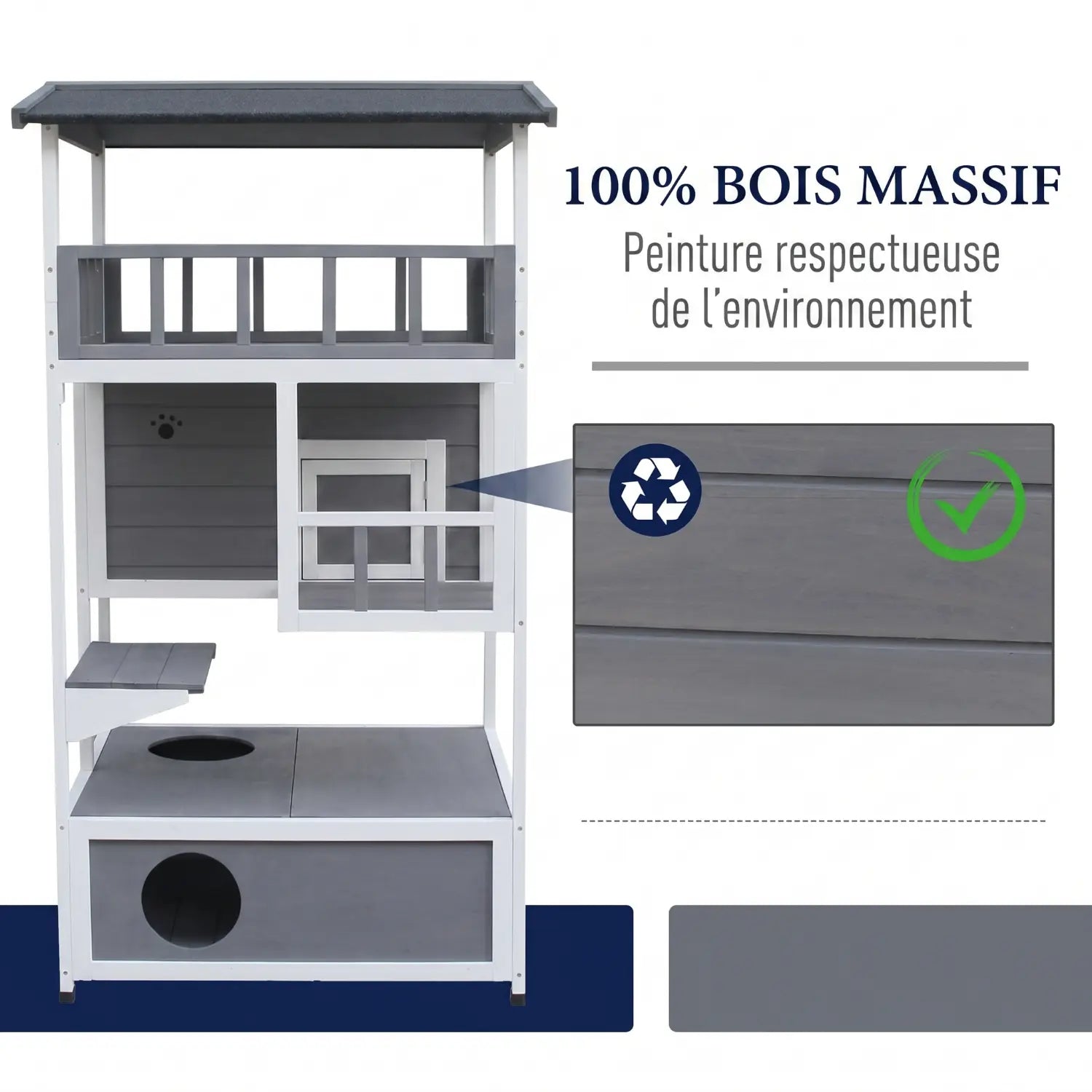 Le Domaine – Maison en Bois Massif Outdoor & Intérieur (140 cm)