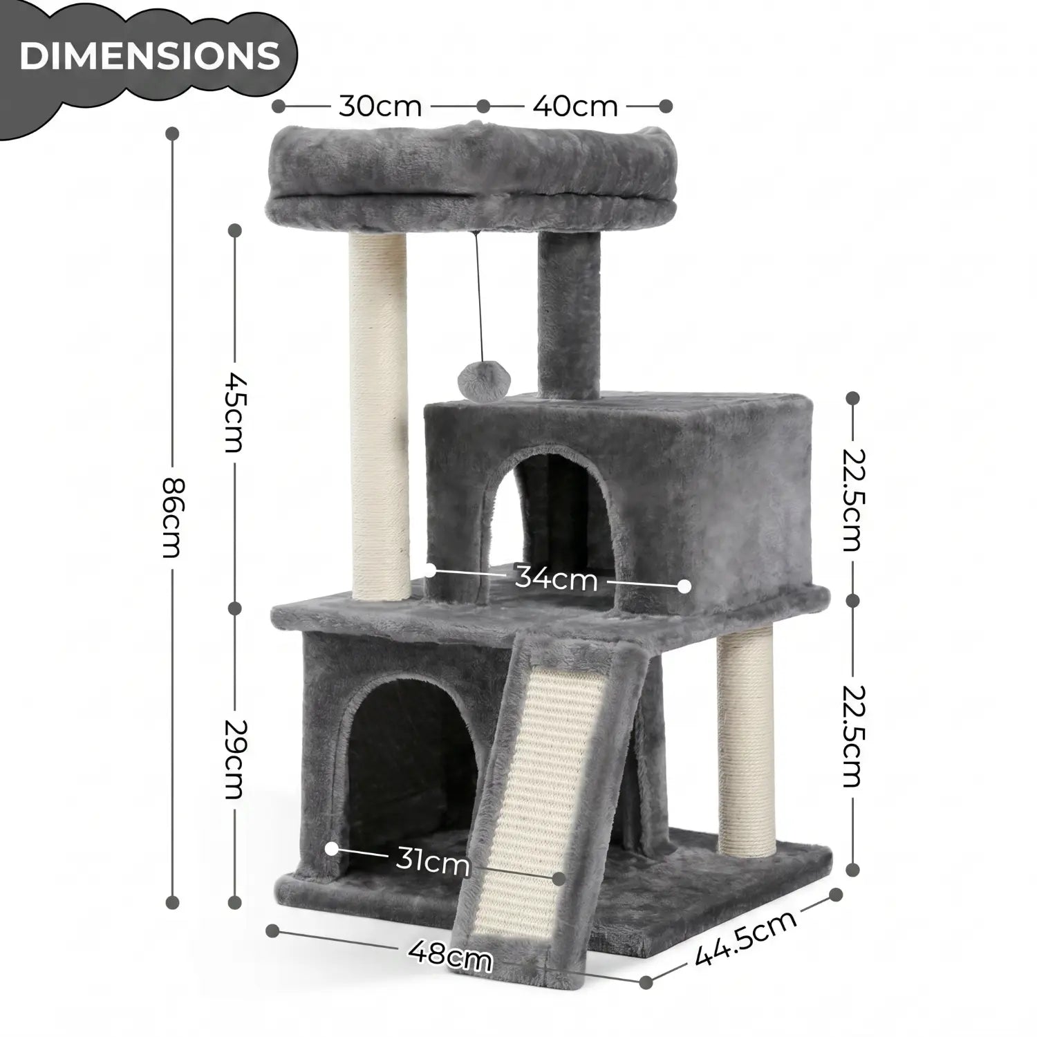 L'Atelier – Arbre à Chat XXL Compact & Stabilité Maximale (104 cm)