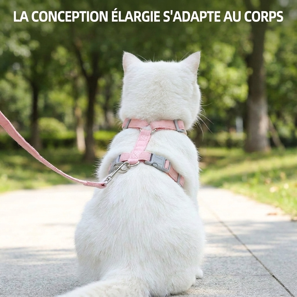 Le Harnais Plume – Ensemble Harnais & Laisse Confort