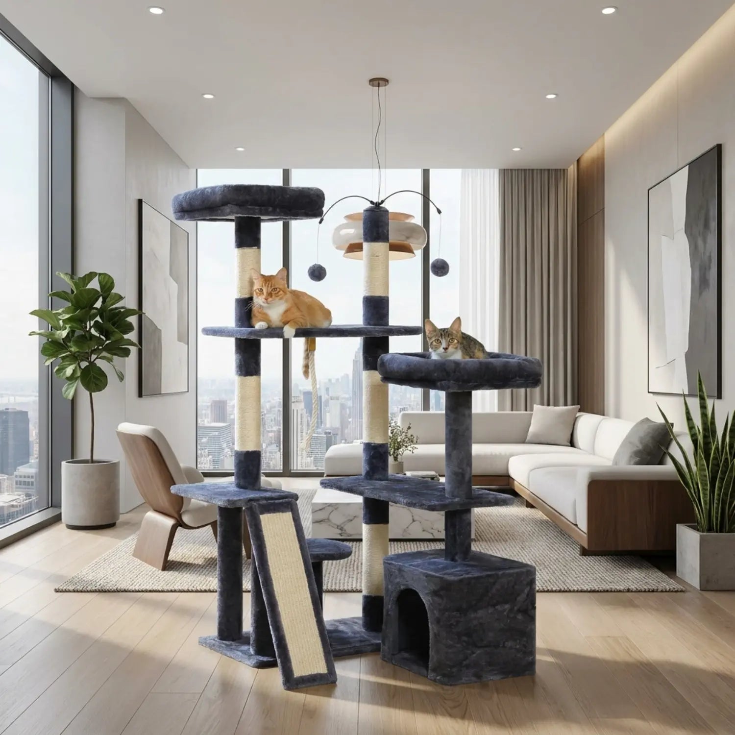 L’Équilibre – Arbre à Chat XXL Multi-Niveaux & Design Épuré
