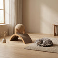 Le Globe Félin – Griffoir pour Chat Design 2-en-1 en Bois et Sisal