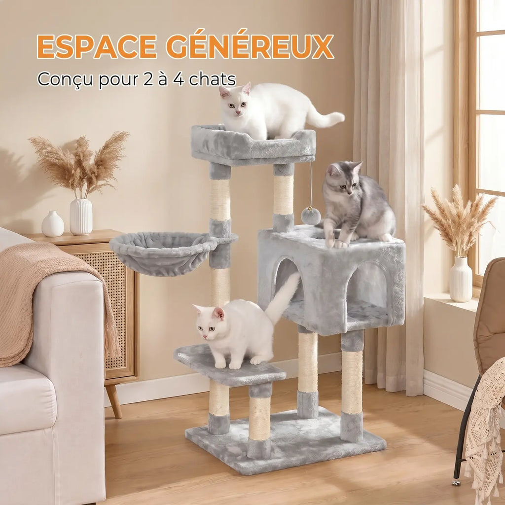 Le Relais de Nestor – Petit Arbre à Chat avec Niche 3 Entrées, Hamac et Perchoir Panoramique