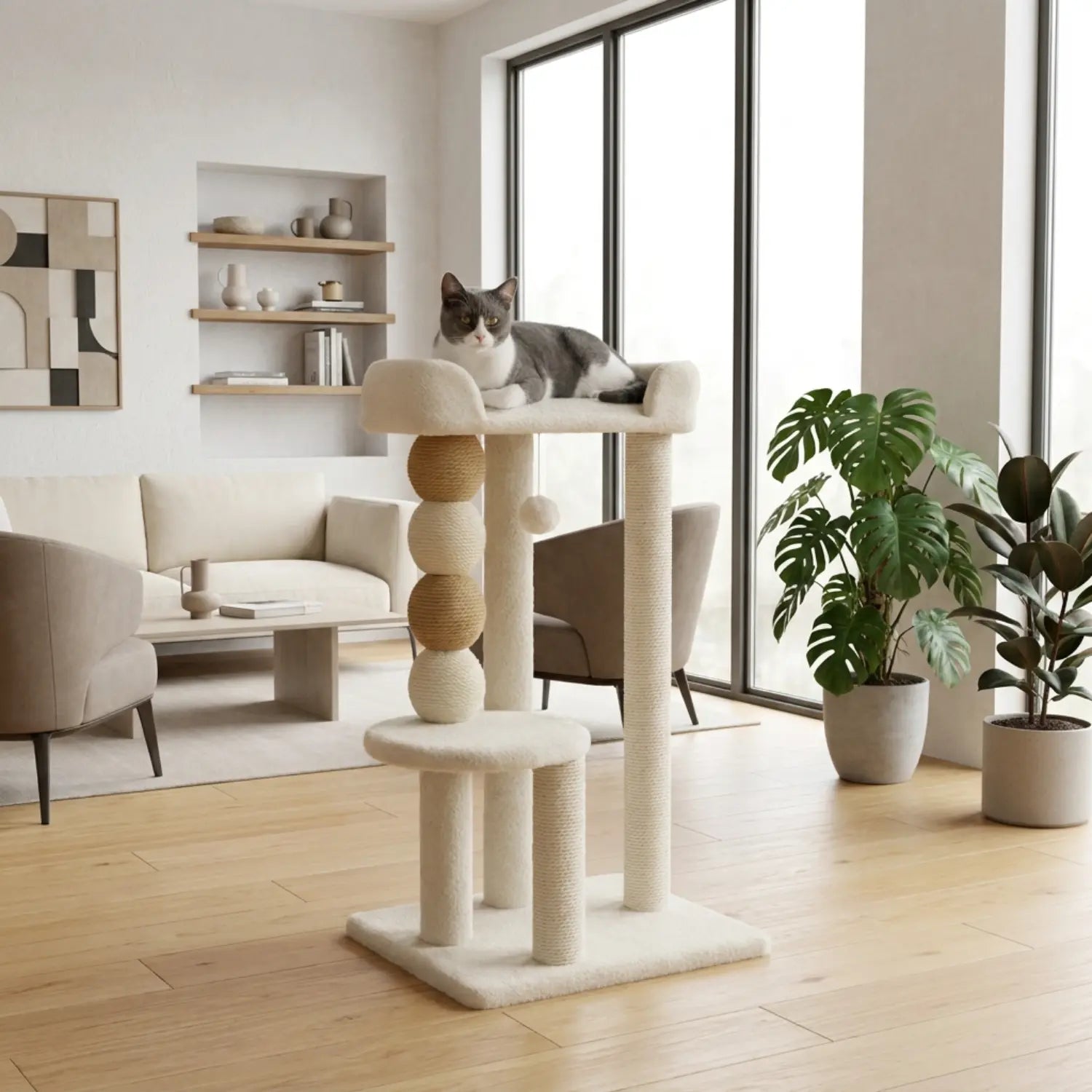 Nuage Mini – Arbre à Chat Design & Compact (76 cm)