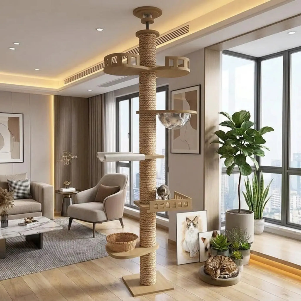 La Tour Sérénité – Arbre à Chat Sol-Plafond Compact