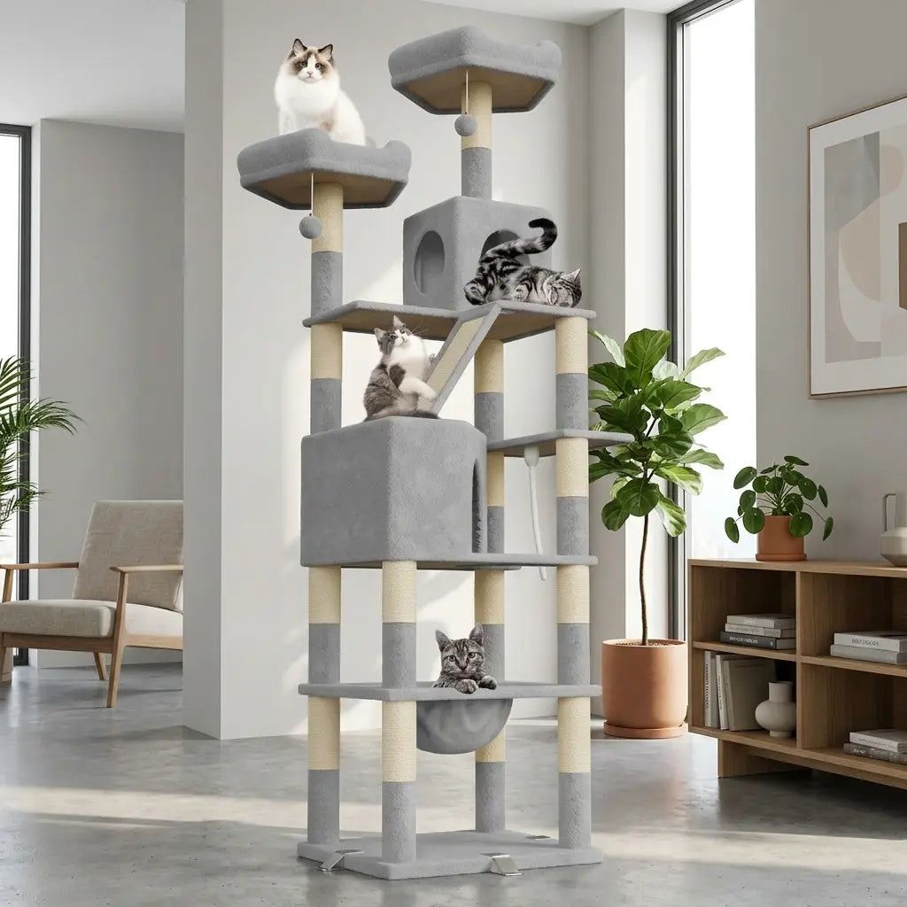Le Bastion – Arbre à Chat Géant Maine Coon & XXL (208 cm)