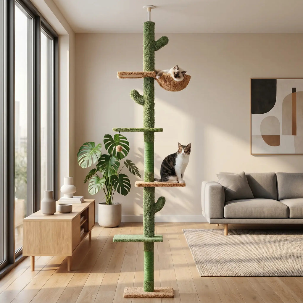 Le Loft Aérien – Arbre à Chat Sol-Plafond 5 Niveaux