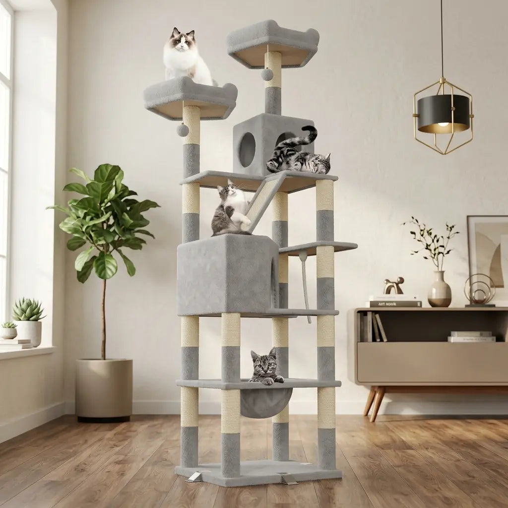 Le Bastion – Arbre à Chat Géant Maine Coon & XXL (208 cm)