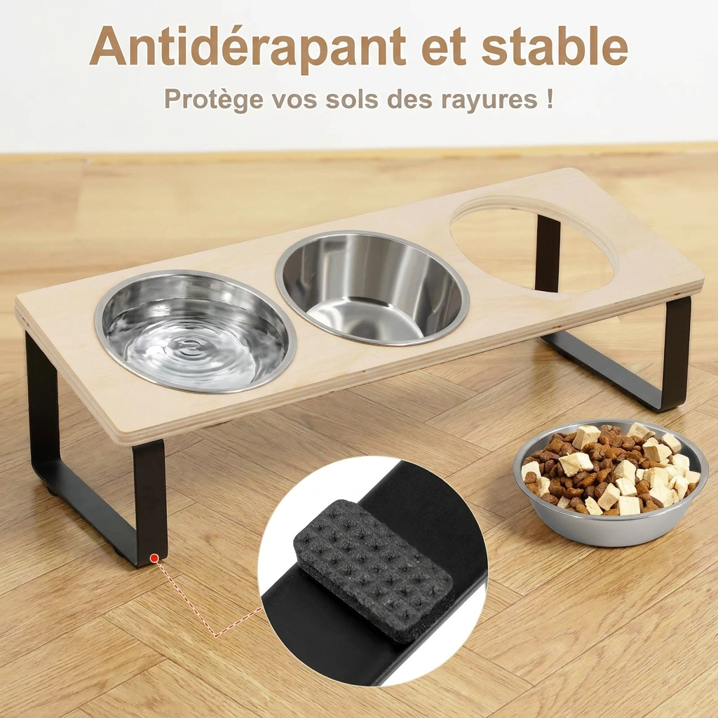 Le Trio Surélevé – Station Repas Triple Ergonomique