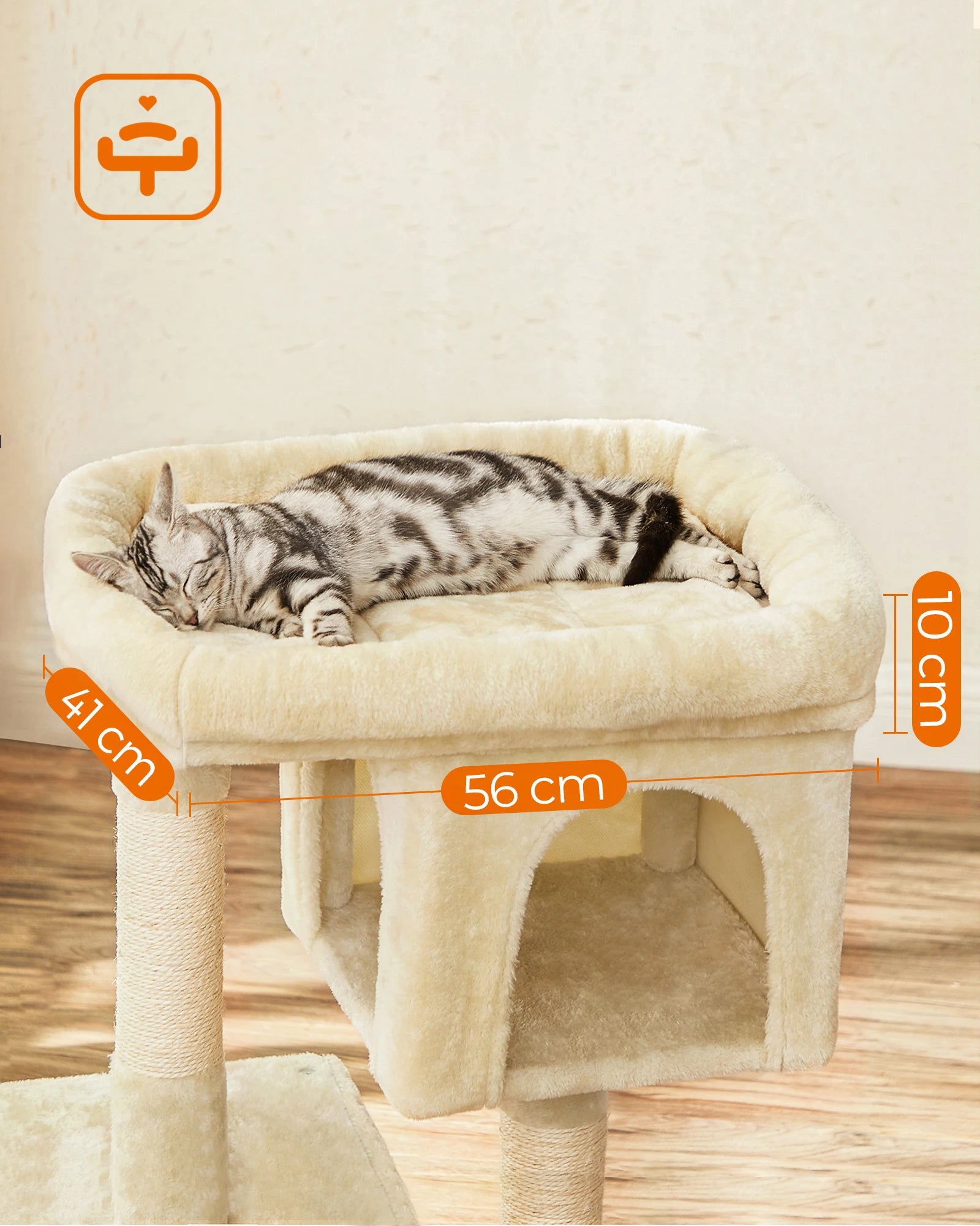Le Manoir de Louna – Petit Arbre à Chat avec Double Niche et Perchoir Confort