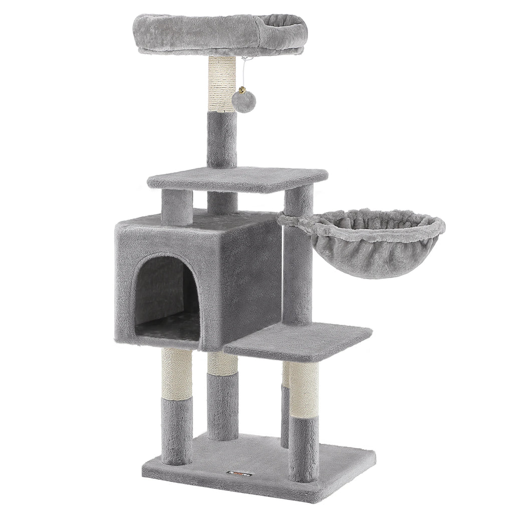 Le Chalet de Simba – Petit Arbre à Chat Multi-Niveaux avec Niche, Panier et Plateforme d’Observation