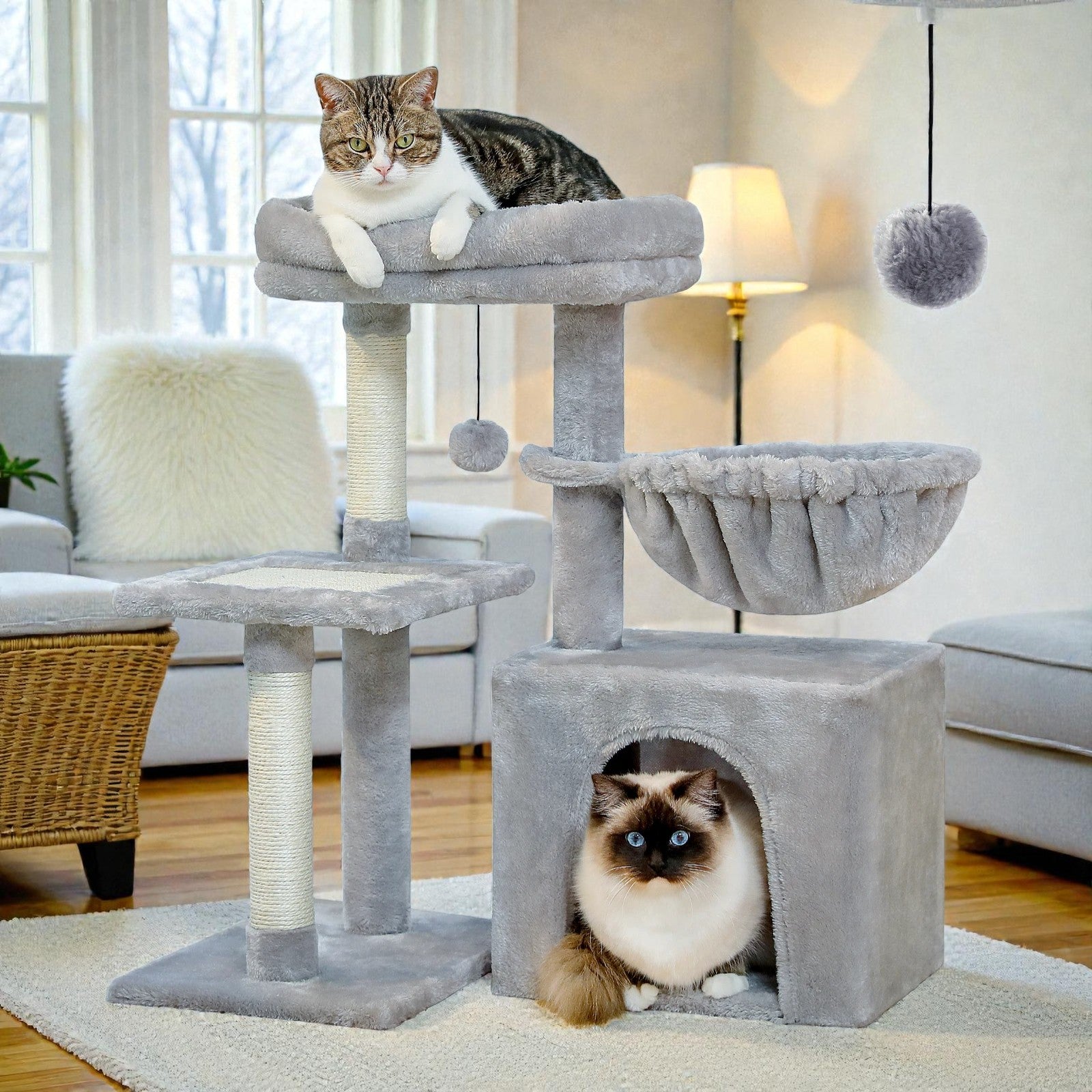 L’Escale Urbaine – Petit Arbre à Chat Compact (73 cm)