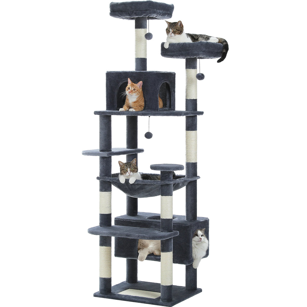 Le Sanctuaire – Arbre à Chat XXL & Confort Communautaire (184 cm)