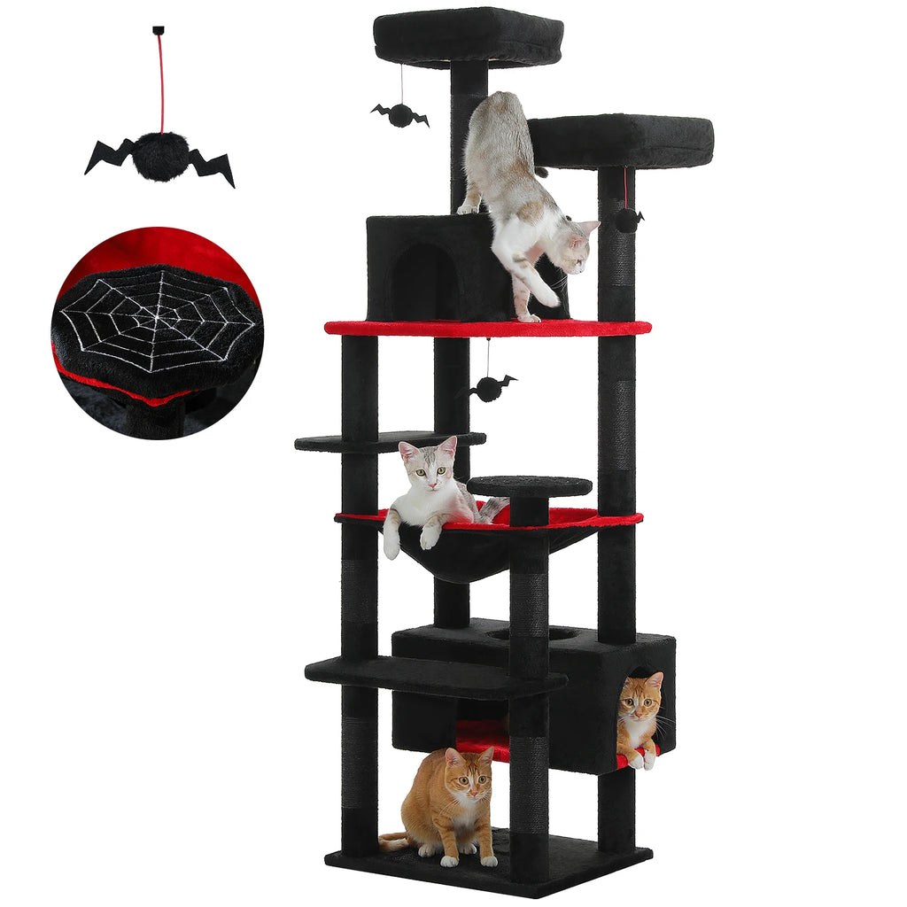 Le Sanctuaire – Arbre à Chat XXL & Confort Communautaire (184 cm)