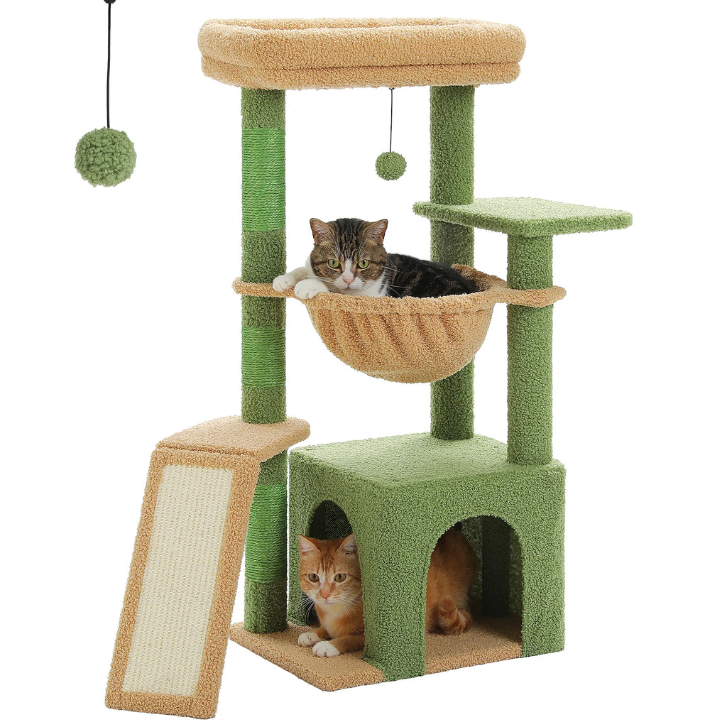 La Cabane de Nena – Petit Arbre à Chat avec Hamac, Niche et Échelle Griffoir