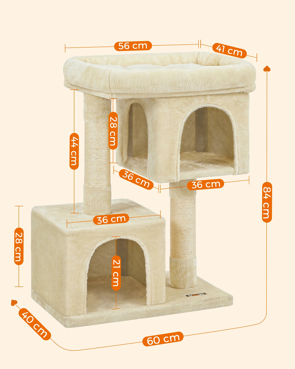 Le Manoir de Louna – Petit Arbre à Chat avec Double Niche et Perchoir Confort