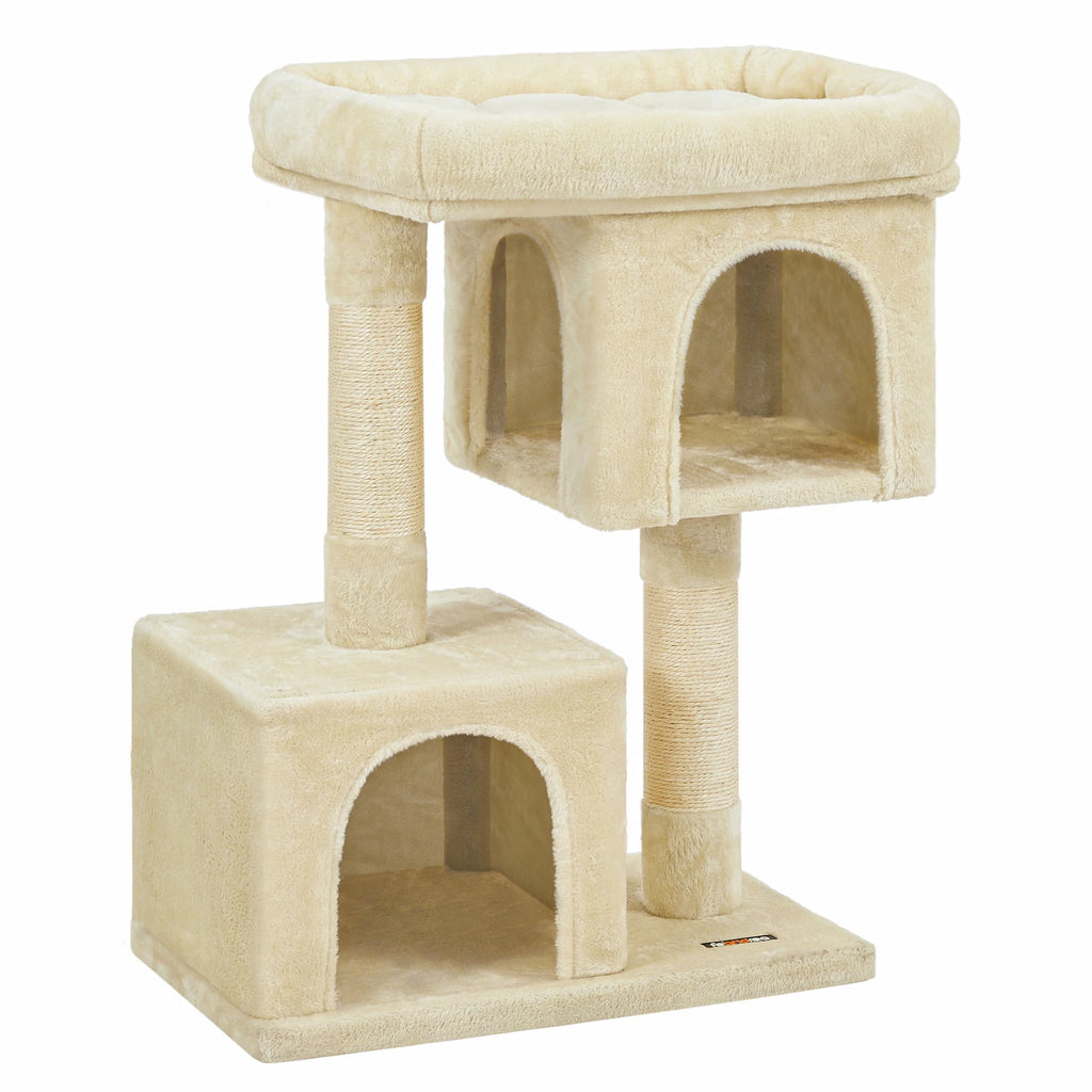 Le Manoir de Louna – Petit Arbre à Chat avec Double Niche et Perchoir Confort